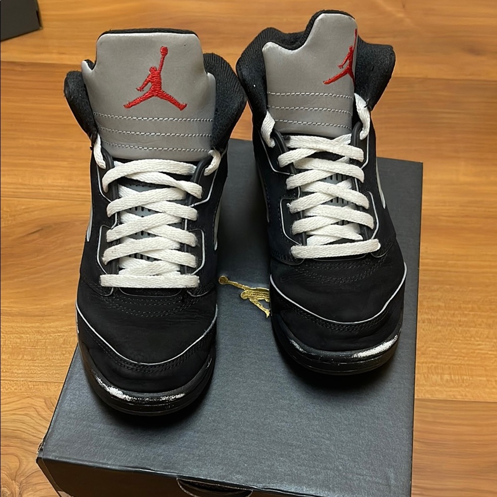 Jordan kids Black and White retro 5s Sneakers